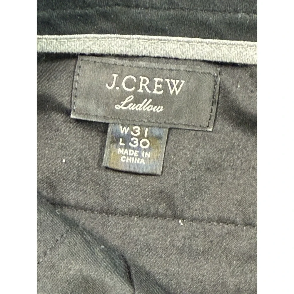J Crew Ludlow Pants Men's 31x30 Wool Blend Slim Four Season Wool Navy Blue